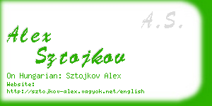 alex sztojkov business card